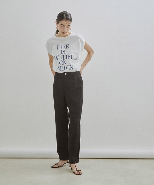 AMERICANA（アメリカーナ）の「[追加]【Americana for SALON】LIFE IS BEAUTIFUL ノースリーブT（Tシャツ/カットソー・レディース・ネイビー/オフホワイト・FREE）」の19枚目の写真