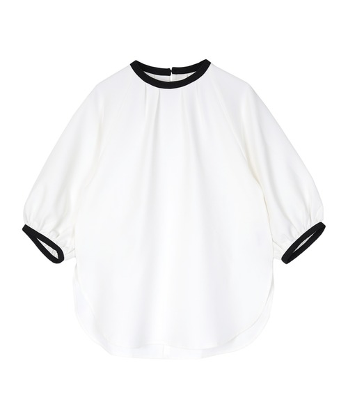 UR'S(ユアーズ)の「バイカラータックネックブラウス(シャツ/ブラウス・レディース・ホワイト/ネイビー・S/M/L)」の20枚目の写真