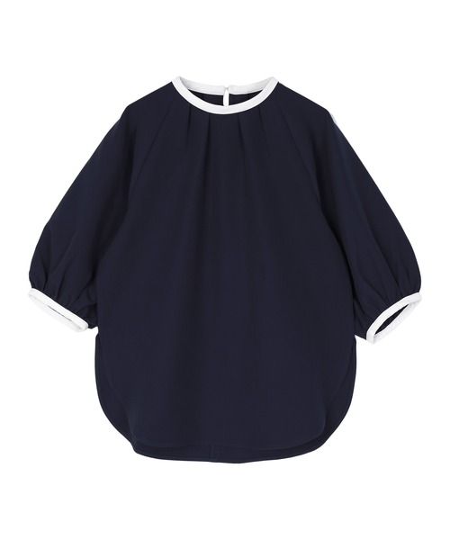 UR'S(ユアーズ)の「バイカラータックネックブラウス(シャツ/ブラウス・レディース・ホワイト/ネイビー・S/M/L)」の19枚目の写真