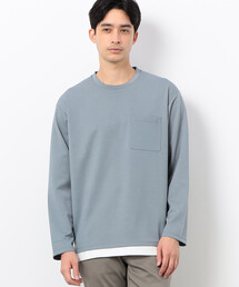 ストレッチポンチ フェイクレイヤード Tシャツ