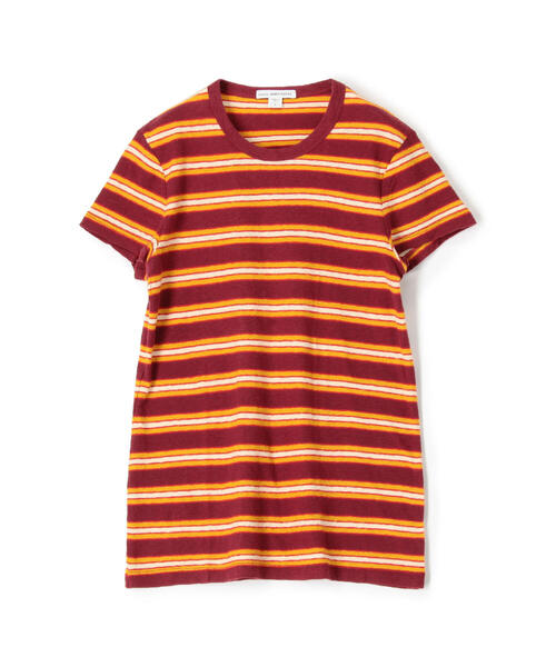 JAMES PERSE(ジェームスパース)の「マルチボーダー クルーネックTシャツ WVMS3770(Tシャツ/カットソー・レディース・オレンジ系その他2・1/2/0)」の1枚目の写真