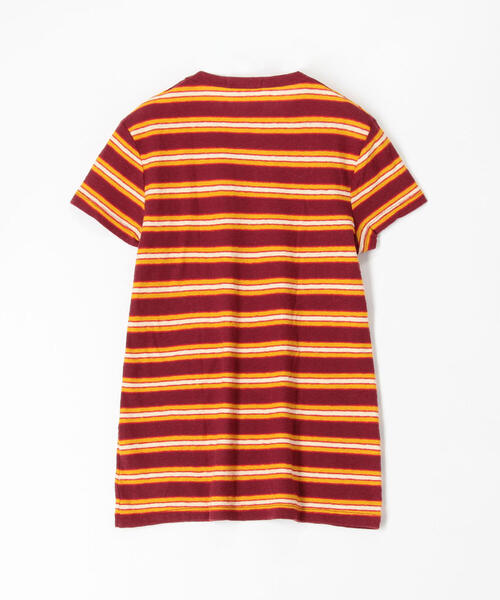 JAMES PERSE(ジェームスパース)の「マルチボーダー クルーネックTシャツ WVMS3770(Tシャツ/カットソー・レディース・オレンジ系その他2・1/2/0)」の2枚目の写真