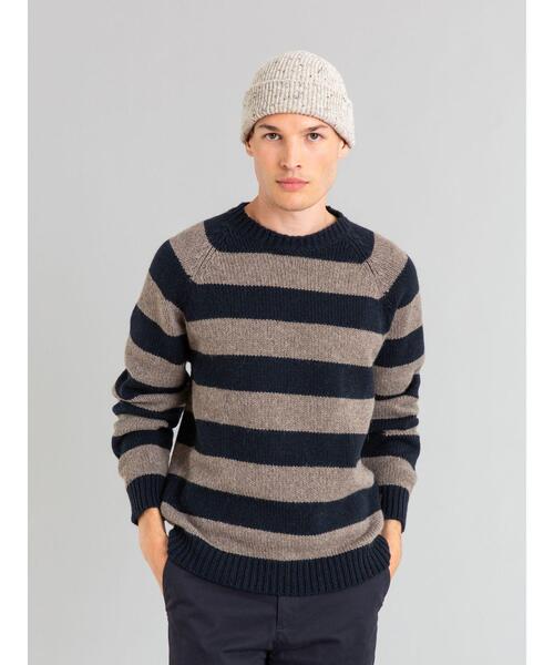 agnes b.（アニエスベー）の「LM12 PULL アルパカヤク混紡ボーダー