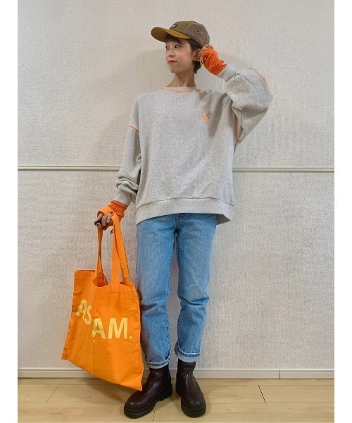 Lee(リー)の「【Lee】配色ステッチスウェット(スウェット・レディース・グレー・M)」の17枚目の写真