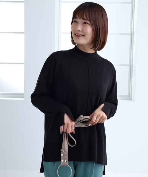 BELLUNA PLUS(ベルーナ)の「袖スリットデザインニットプルオーバー(ニット/セーター・レディース・アイボリー/オレンジ/ブラック・LARGE/X-LARGE/MEDIUM)」の1枚目の写真