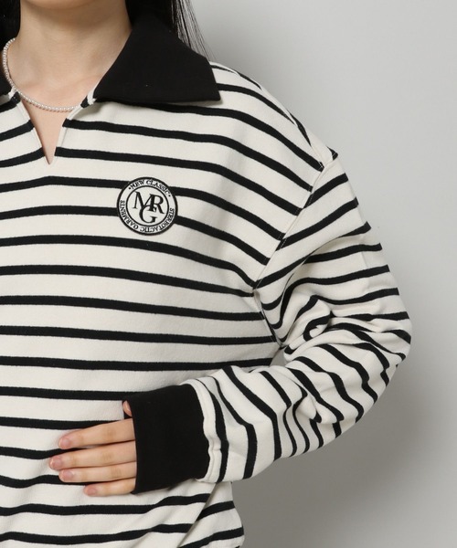 MAGPIEROBIN（マグパイロビン）の「MAGPIE ROBIN／ボーダーカラーロングスリーブ 2186351（スウェット・レディース・ネイビー/グレー/アイボリー・FREE）」の20枚目の写真