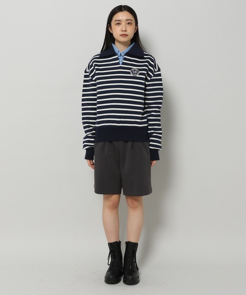 MAGPIEROBIN（マグパイロビン）の「MAGPIE ROBIN／ボーダーカラーロングスリーブ 2186351（スウェット・レディース・ネイビー/グレー/アイボリー・FREE）」の13枚目の写真