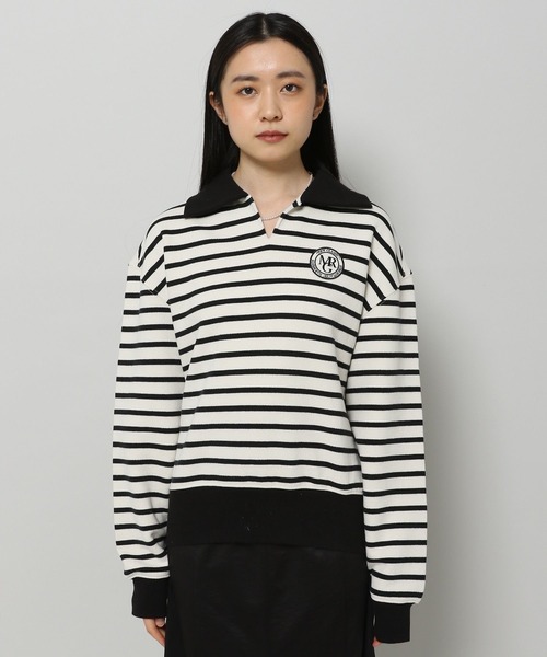 MAGPIEROBIN（マグパイロビン）の「MAGPIE ROBIN／ボーダーカラーロングスリーブ 2186351（スウェット・レディース・ネイビー/グレー/アイボリー・FREE）」の16枚目の写真