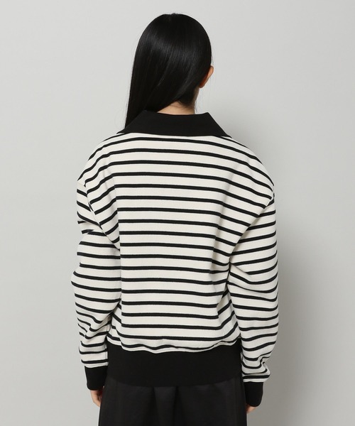 MAGPIEROBIN（マグパイロビン）の「MAGPIE ROBIN／ボーダーカラーロングスリーブ 2186351（スウェット・レディース・ネイビー/グレー/アイボリー・FREE）」の18枚目の写真