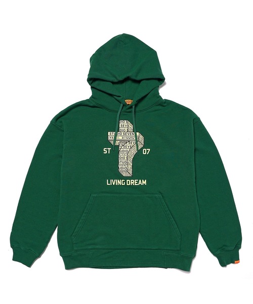 3D 7cross Printed Hoodie【STUDIOSEVEN/スタジオセブン】