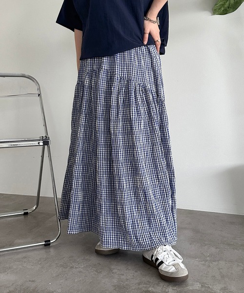 apres jour mignon（アプレジュールミニョン）の「ボリュームデザインスカート【ZOZOTOWN限定アイテム】（スカート・レディース・アイボリー/ベージュ/ブラック/その他/ブルー/チャコールグレー/ブルー系その他/ブラック系その他・MEDIUM/SMALL/X-LARGE）」の7枚目の写真