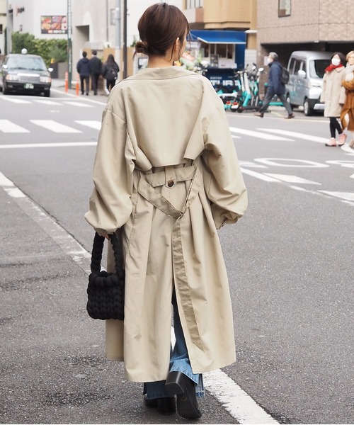 tiptop（ティップトップ）の「ナイロンステンカラーコート（ステンカラーコート・レディース・ベージュ/ブラック/オフホワイト・FREE）」の13枚目の写真