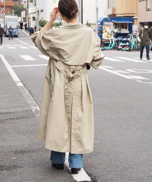 tiptop（ティップトップ）の「ナイロンステンカラーコート（ステンカラーコート・レディース・ベージュ/ブラック/オフホワイト・FREE）」の6枚目の写真