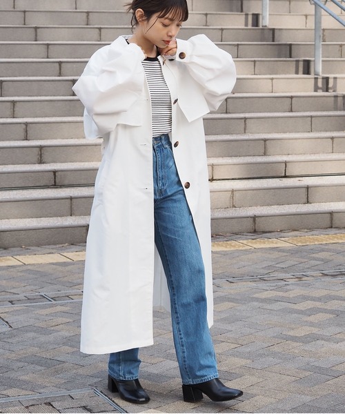 tiptop（ティップトップ）の「ナイロンステンカラーコート（ステンカラーコート・レディース・ベージュ/ブラック/オフホワイト・FREE）」の22枚目の写真