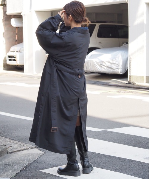 tiptop（ティップトップ）の「ナイロンステンカラーコート（ステンカラーコート・レディース・ベージュ/ブラック/オフホワイト・FREE）」の20枚目の写真