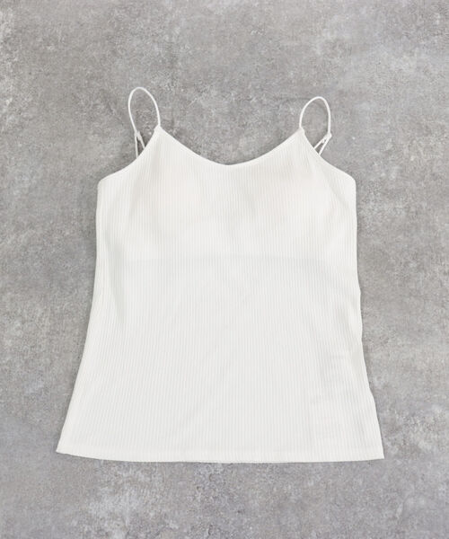 fredy emue（フレディエミュ）の「カップ付きキャミソール（キャミソール・レディース・オフホワイト/ブラウン/ブラック・38）」の5枚目の写真