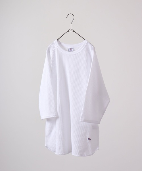 JEMORGAN（ジェーイーモーガン）の「JEMORGAN ラグラン７分袖クルーＴ（Tシャツ/カットソー・メンズ・杢グレー/ホワイト/ブラック/ネイビー/カーキ/サックスブルー/ナチュラル/ホワイト系その他/ブラウン系/ホワイト系/グレー系/ネイビー系/マスタード/モカ/グリーン・M/XL/L/S）」の2枚目の写真