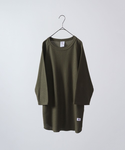 JEMORGAN（ジェーイーモーガン）の「JEMORGAN ラグラン７分袖クルーＴ（Tシャツ/カットソー・メンズ・杢グレー/ホワイト/ブラック/ネイビー/カーキ/サックスブルー/ナチュラル/ホワイト系その他/ブラウン系/ホワイト系/グレー系/ネイビー系/マスタード/モカ/グリーン・M/XL/L/S）」の10枚目の写真