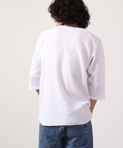 JEMORGAN（ジェーイーモーガン）の「JEMORGAN ラグラン７分袖クルーＴ（Tシャツ/カットソー・メンズ・杢グレー/ホワイト/ブラック/ネイビー/カーキ/サックスブルー/ナチュラル/ホワイト系その他/ブラウン系/ホワイト系/グレー系/ネイビー系/マスタード/モカ/グリーン・M/XL/L/S）」の17枚目の写真