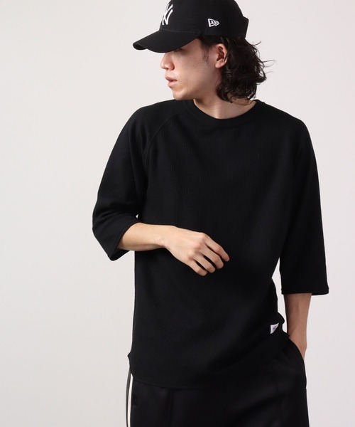 JEMORGAN（ジェーイーモーガン）の「JEMORGAN ラグラン７分袖クルーＴ（Tシャツ/カットソー・メンズ・杢グレー/ホワイト/ブラック/ネイビー/カーキ/サックスブルー/ナチュラル/ホワイト系その他/ブラウン系/ホワイト系/グレー系/ネイビー系/マスタード/モカ/グリーン・M/XL/L/S）」の19枚目の写真