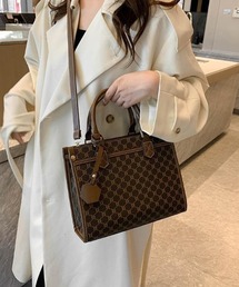 【MAISON BREEZE】型押しPUレザー2WAYスクエアショルダーバッグ KNF
