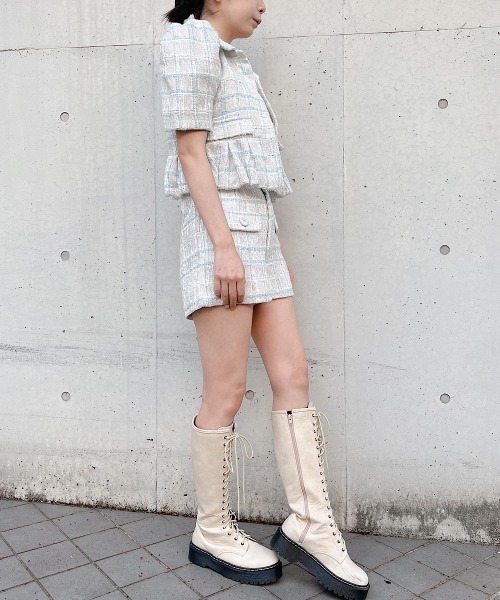 lilLilly（リルリリー）の「ファンシーツイードジャケット（テーラードジャケット・レディース・マルチ・FREE）」の21枚目の写真