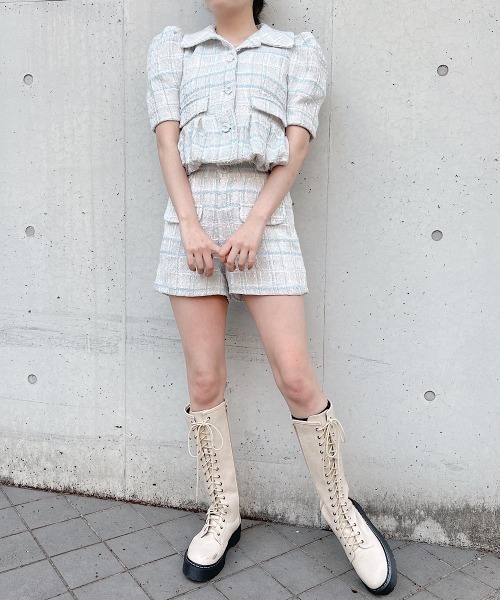 lilLilly（リルリリー）の「ファンシーツイードジャケット（テーラードジャケット・レディース・マルチ・FREE）」の15枚目の写真