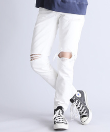 Denime | 【Made in Japan】CLASH WHITE DENIM STRAIGHT PANTS/クラッシュホワイトデニムパンツ(デニムパンツ)