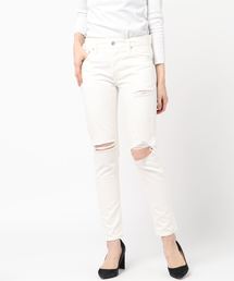 Denime | CLASH WHITE DENIM STRAIGHT PANTS(デニムパンツ)