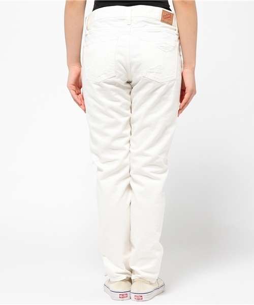 Denime（ドゥニーム）の「【MadeInJapan】CLASH WHITE DENIM STRAIGHT PANTS/クラッシュホワイトデニムパンツ（デニムパンツ・レディース・ホワイト・X-SMALL/SMALL/MEDIUM）」の4枚目の写真