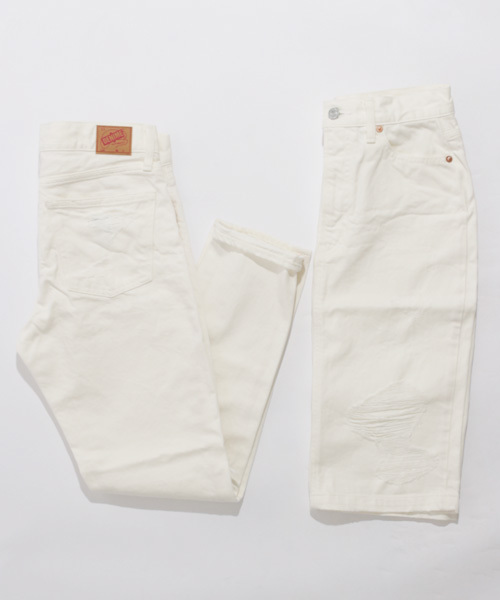Denime（ドゥニーム）の「【MadeInJapan】CLASH WHITE DENIM STRAIGHT PANTS/クラッシュホワイトデニムパンツ（デニムパンツ・レディース・ホワイト・X-SMALL/SMALL/MEDIUM）」の18枚目の写真