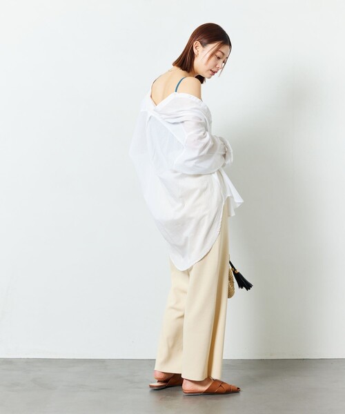 FREAK'S STORE（フリークスストア）の「【限定展開】テレコリブカップ付キャミソール（キャミソール・レディース・ブラック/モカ/ナチュラル/ブルー・ﾌﾘ-）」の16枚目の写真