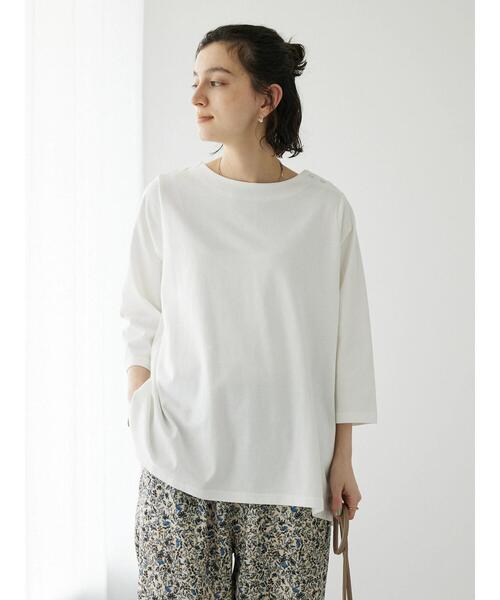 CRAFT STANDARD BOUTIQUE（クラフトスタンダードブティック）の「フレアーラインプルオーバー　◆（Tシャツ/カットソー・レディース・ホワイト/グリーン/ネイビー・FREE）」の17枚目の写真