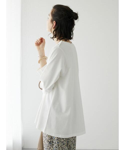 CRAFT STANDARD BOUTIQUE（クラフトスタンダードブティック）の「フレアーラインプルオーバー　◆（Tシャツ/カットソー・レディース・ホワイト/グリーン/ネイビー・FREE）」の16枚目の写真