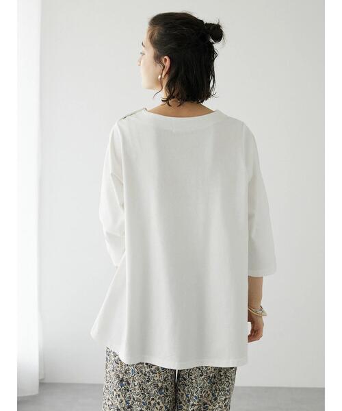 CRAFT STANDARD BOUTIQUE（クラフトスタンダードブティック）の「フレアーラインプルオーバー　◆（Tシャツ/カットソー・レディース・ホワイト/グリーン/ネイビー・FREE）」の15枚目の写真