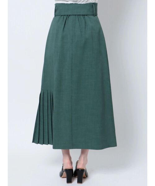 MURUA（ムルーア）の「アシメプリーツラップスカート（スカート・レディース・アイボリー/ブラック/グリーン・1/2）」の16枚目の写真