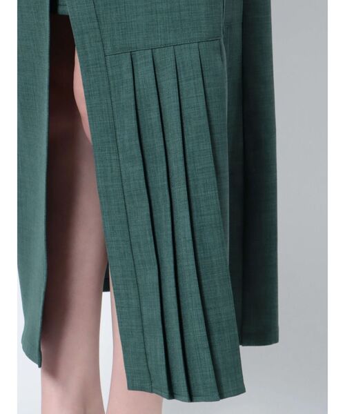 MURUA（ムルーア）の「アシメプリーツラップスカート（スカート・レディース・アイボリー/ブラック/グリーン・1/2）」の19枚目の写真