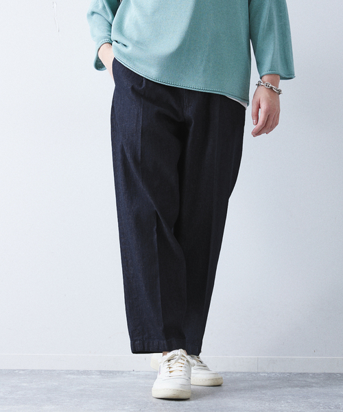 allery(アレリー)の「【allery / アレリ―】"リラックス" DENIM SLACKS(デニムパンツ・メンズ・ホワイト/ブルー系その他/ブルー・SMALL/MEDIUM/LARGE)」の4枚目の写真