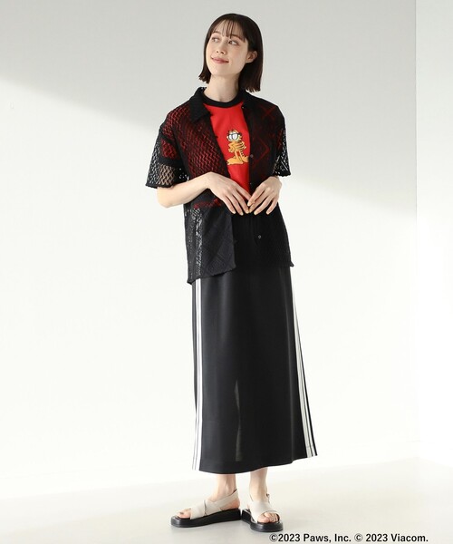 Ray BEAMS(レイビームス)の「GARFIELD / リンガー Tシャツ(Tシャツ/カットソー・レディース・レッド/グリーン/ネイビー・ONE SIZE)」の7枚目の写真