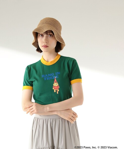 Ray BEAMS(レイビームス)の「GARFIELD / リンガー Tシャツ(Tシャツ/カットソー・レディース・レッド/グリーン/ネイビー・ONE SIZE)」の14枚目の写真