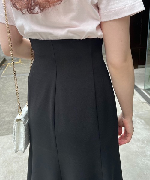 one after another NICE CLAUP(ワンアフターアナザーナイスクラップ)の「着心地がらく。フロントスリットマーメイドスカート(スカート・レディース・グレー/ブラック/アイボリー/ピンク・SMALL/MEDIUM)」の18枚目の写真