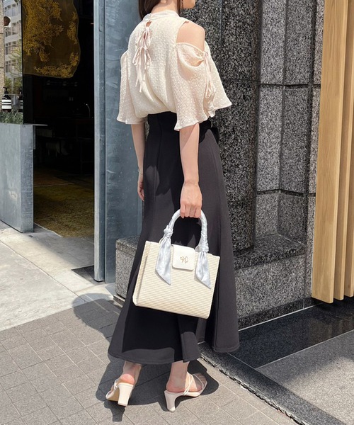 one after another NICE CLAUP(ワンアフターアナザーナイスクラップ)の「着心地がらく。フロントスリットマーメイドスカート(スカート・レディース・グレー/ブラック/アイボリー/ピンク・SMALL/MEDIUM)」の11枚目の写真