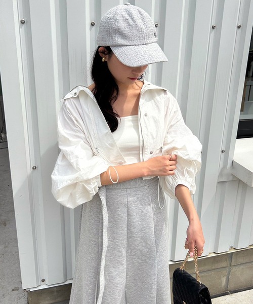 one after another NICE CLAUP(ワンアフターアナザーナイスクラップ)の「着心地がらく。フロントスリットマーメイドスカート(スカート・レディース・グレー/ブラック/アイボリー/ピンク・SMALL/MEDIUM)」の6枚目の写真