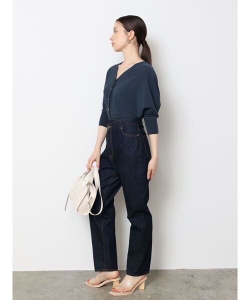 LAGUNAMOON（ラグナムーン）の「ゴールドボタンドルマンニットカーディガン（カーディガン/ボレロ・レディース・ネイビー/レッド/ホワイト・FREE）」の17枚目の写真