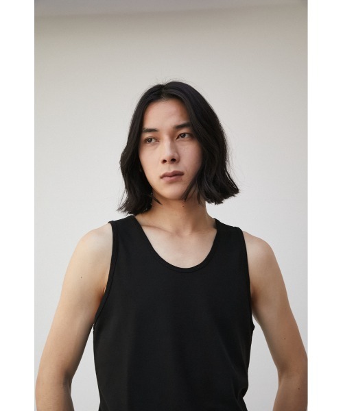AZUL by moussy（アズールバイマウジー）の「MILANO RIB TANK TOP/ミラノリブタンクトップ（タンクトップ・メンズ・ブラック/ホワイト・MEDIUM/LARGE）」の12枚目の写真