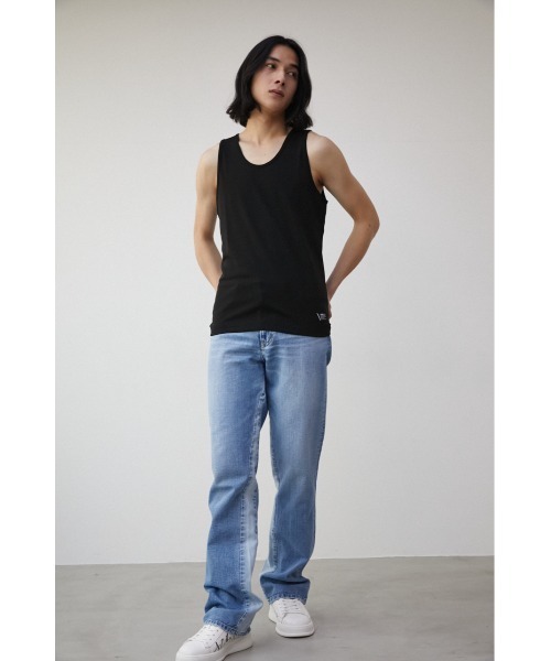 AZUL by moussy（アズールバイマウジー）の「MILANO RIB TANK TOP/ミラノリブタンクトップ（タンクトップ・メンズ・ブラック/ホワイト・MEDIUM/LARGE）」の14枚目の写真
