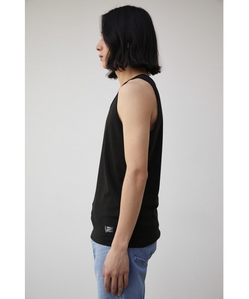 AZUL by moussy（アズールバイマウジー）の「MILANO RIB TANK TOP/ミラノリブタンクトップ（タンクトップ・メンズ・ブラック/ホワイト・MEDIUM/LARGE）」の16枚目の写真