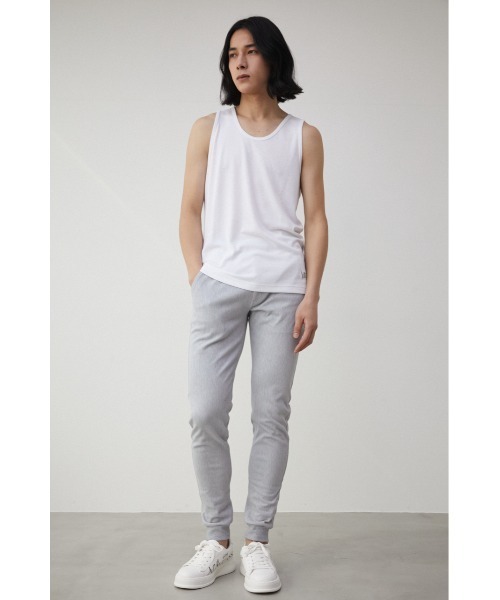 AZUL by moussy（アズールバイマウジー）の「MILANO RIB TANK TOP/ミラノリブタンクトップ（タンクトップ・メンズ・ブラック/ホワイト・MEDIUM/LARGE）」の5枚目の写真