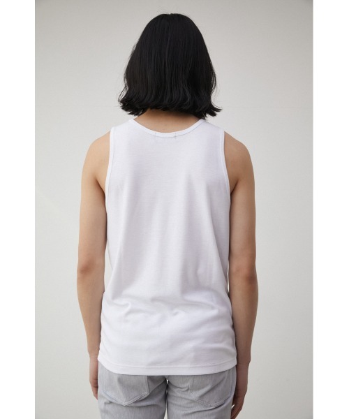 AZUL by moussy（アズールバイマウジー）の「MILANO RIB TANK TOP/ミラノリブタンクトップ（タンクトップ・メンズ・ブラック/ホワイト・MEDIUM/LARGE）」の8枚目の写真