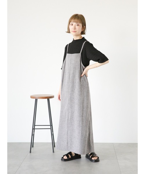Samansa Mos2 blue(サマンサモスモスブルー)の「ふくれジャカードボトルネックTシャツ(Tシャツ/カットソー・レディース・ブラック/イエロー/キナリ・MEDIUM/LARGE)」の15枚目の写真